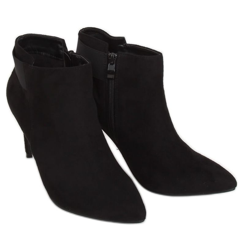 Bottes noires sur un talon haut noir 3148 Noir le noir