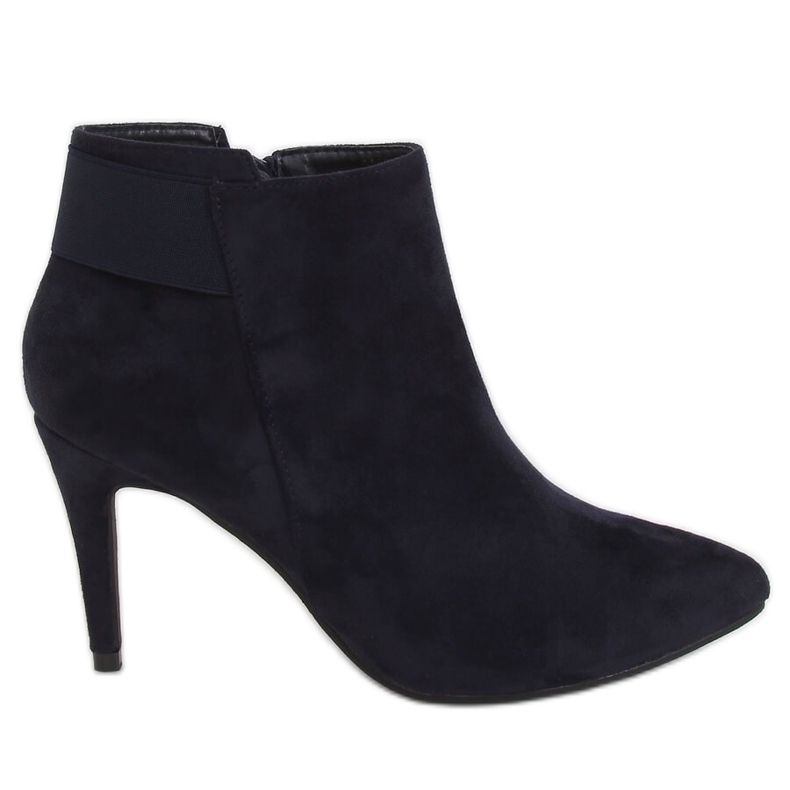 Bottines bleu marine sur talon haut 3148 Bleu Bottines bleu marine sur talon haut 3148 Bleu