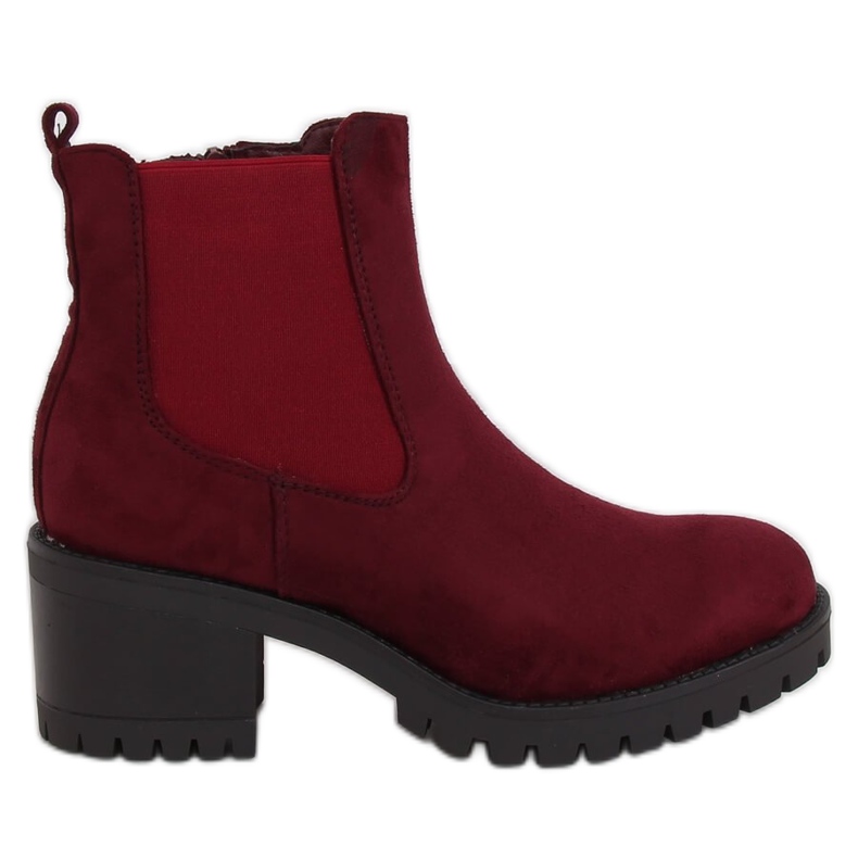 Bottines à talons, bordeaux 4935 Wine Red rouge