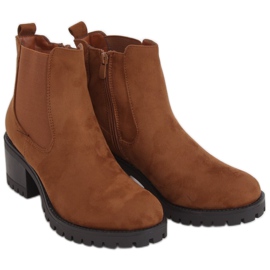 Bottines Chelsea à talons camel 4935 Camel brun