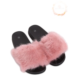 Chaussons roses avec fourrure CK107P Rose Chaussons roses avec fourrure CK107P Rose