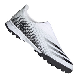 Chaussures de foot Adidas X Ghosted.3 Ll Tf Jr EG8150 gris/argent, blanc, gris/argent blanc