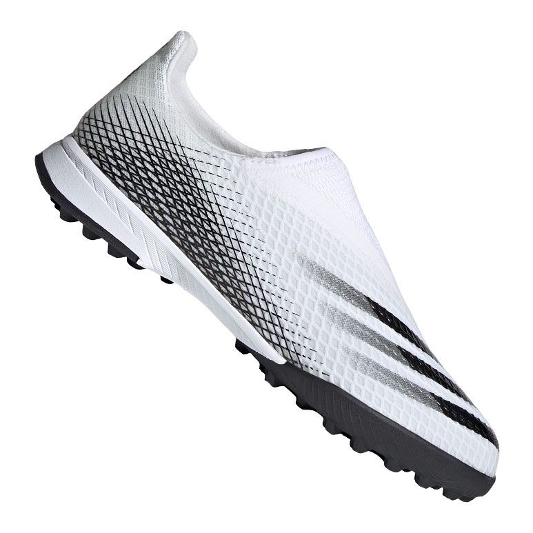 Chaussures de foot Adidas X Ghosted.3 Ll Tf Jr EG8150 gris/argent, blanc, gris/argent blanche