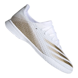 Chaussures de football Adidas X Ghosted.3 In Jr EG8225 gris/argent, blanc, or blanc