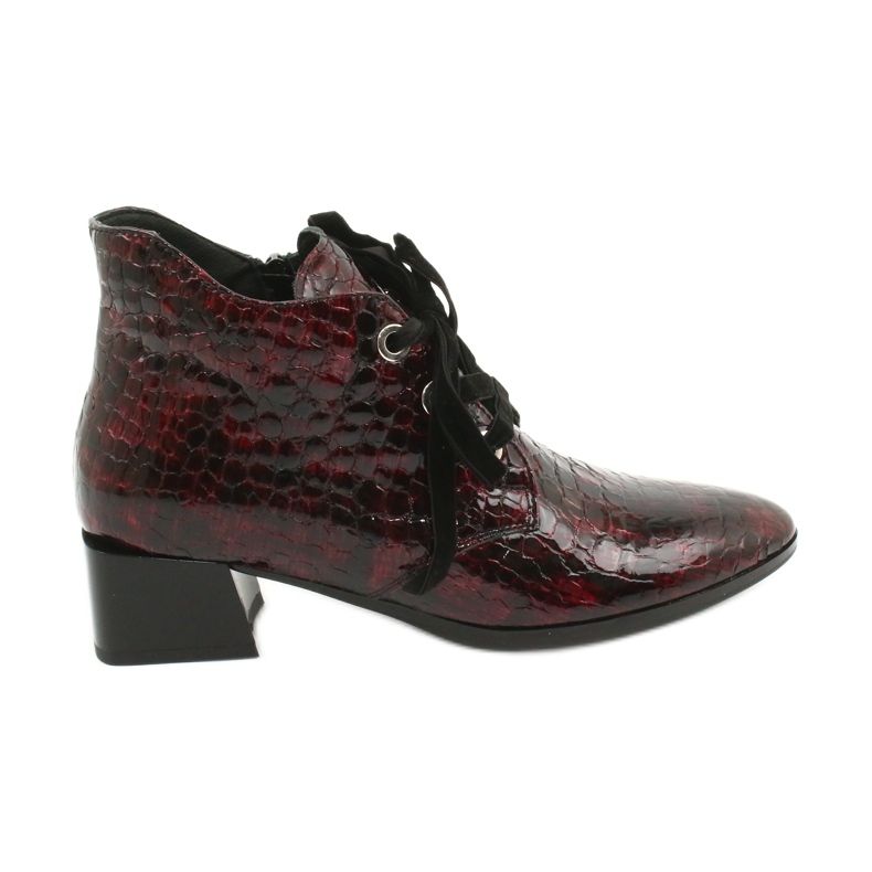 Gamis Boots serpent laquées 4055 le noir rouge