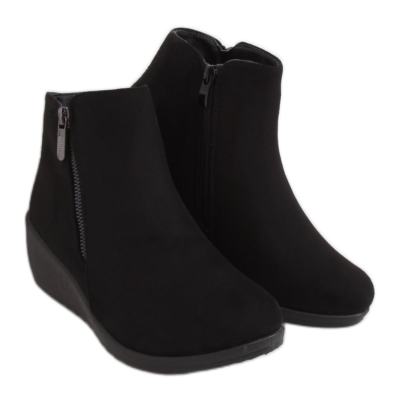 Noir Bottines compensées noires E3267 Noir le noir