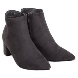 Gris Bottines à talons bas W27016 Gris