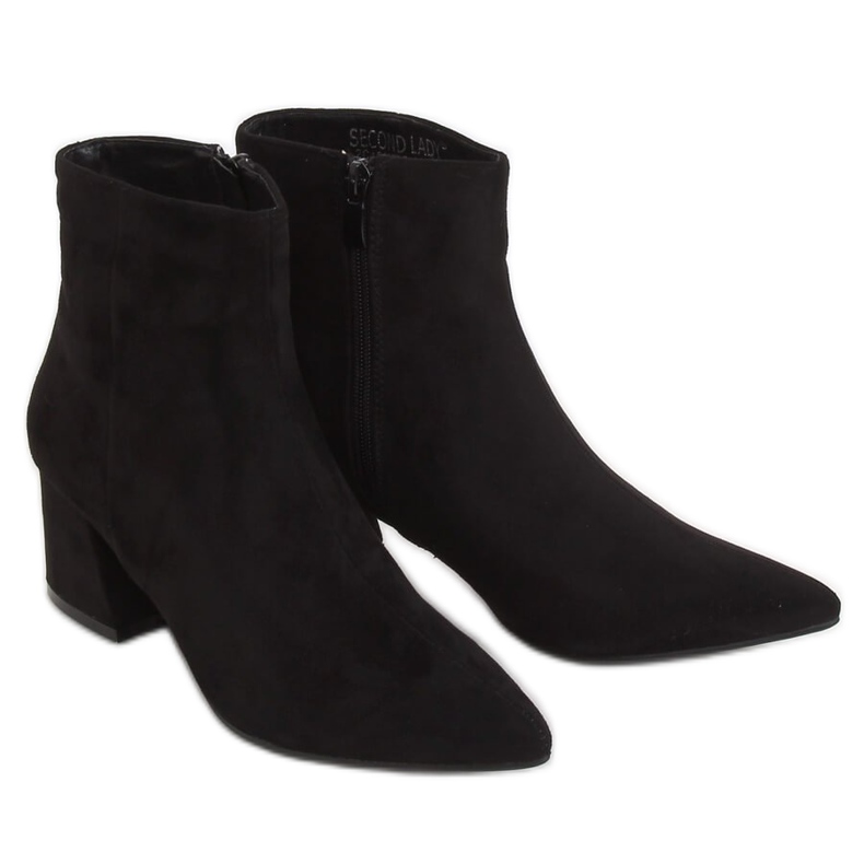 Bottines noires à talons bas 2C4AX653-1 Noir le noir