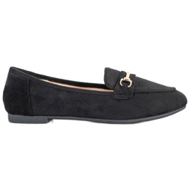 Anesia Paris Mocassins en daim élégants le noir