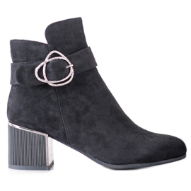 Goodin Bottes avec boucle décorative le noir