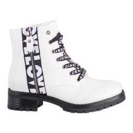 Bottes en cuir écologique VINCEZA blanc