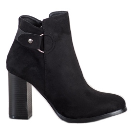 Goodin Bottes élégantes sur un poteau le noir Goodin Bottes élégantes sur un poteau le noir