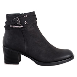 Goodin Bottines noires avec ornements le noir