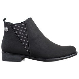 Goodin Bottes à talons plats le noir