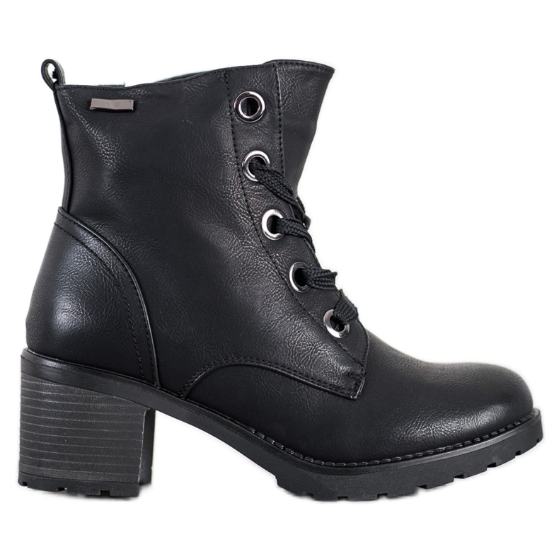 Goodin Bottes à lacets confortables le noir