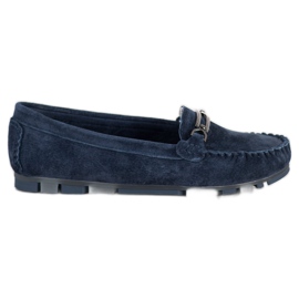 Filippo Mocassins en cuir bleu marine bleu
