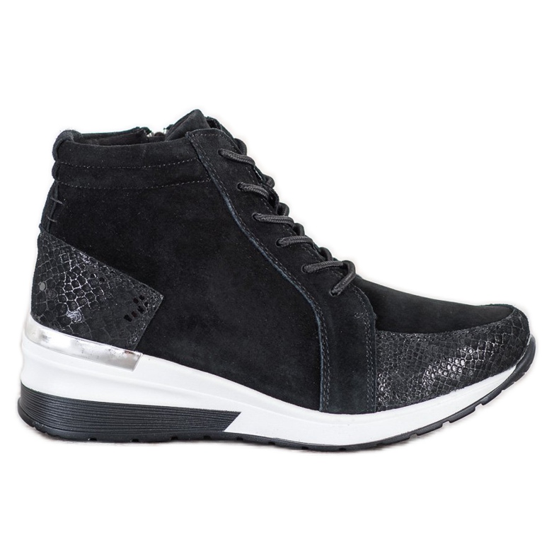 Filippo Bottines en cuir à lacets le noir