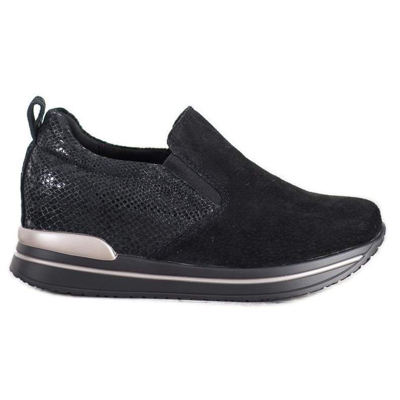 Filippo Chaussures à enfiler en cuir le noir