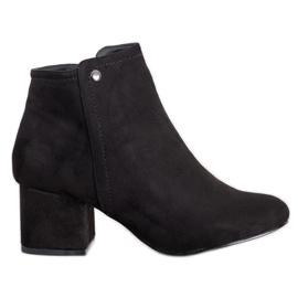 Goodin Bottines en daim noires le noir