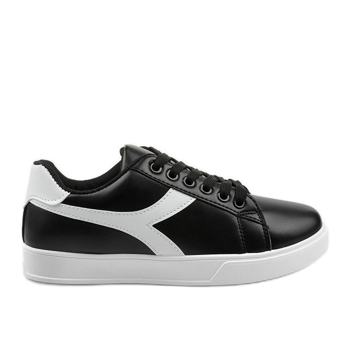 Baskets élégantes noires pour femmes LV99P-1 blanche le noir