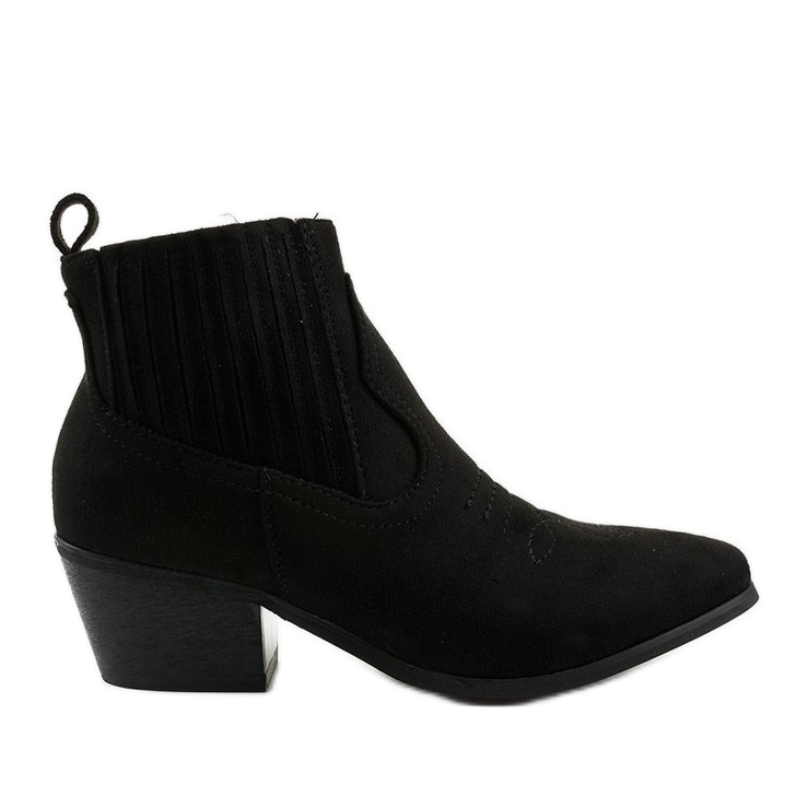 Bottines noires avec broderie Thosiphae le noir