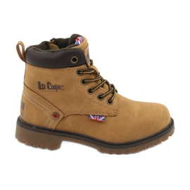 Lee Cooper KID CAMEL Trappeurs attachés avec une fermeture éclair jaune