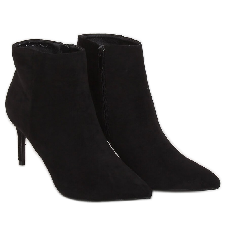 Bottes noires sur un talon haut noir 9468 Noir le noir