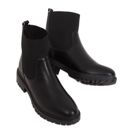 Bottines Chelsea noires, noir 1216-PA Noir le noir