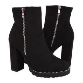 Bottines noires à talons BM287 Noir le noir