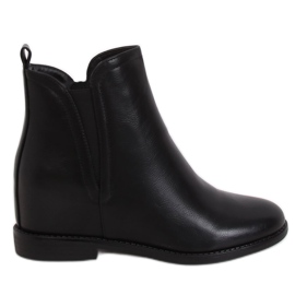 Bottines Chelsea noires à talons cachés 0-361 Noir le noir