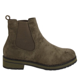 Bottines Chelsea vertes pour femmes F-3799 Vert
