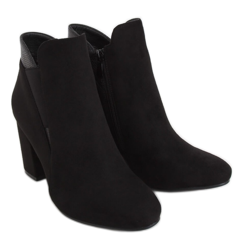 Bottes sur le poteau noir K-99107-2 Noir le noir