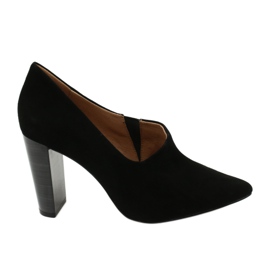 Caprice 24402 chaussures pour femmes en daim noir le noir