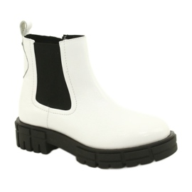 Caprice Bottes peintes en cuir blancs 9-25461-27 122
