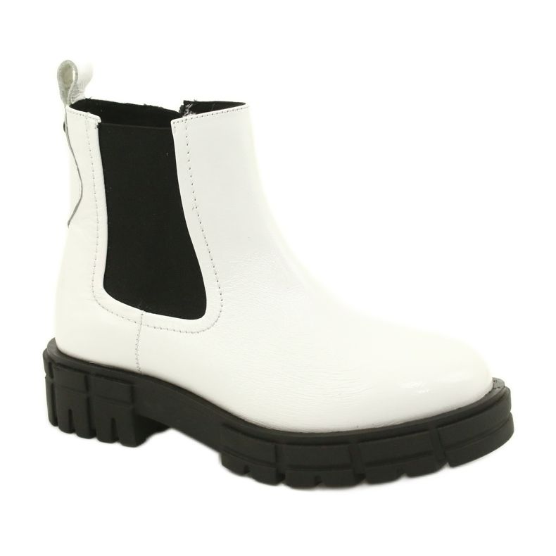 Caprice Bottes peintes en cuir blancs 9-25461-27 122 blanche