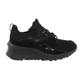 Filippo Chaussures de sport glissantes avec une chaussette DP1531 / 20 BK le noir