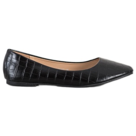Weide Ballerine En Spitz le noir