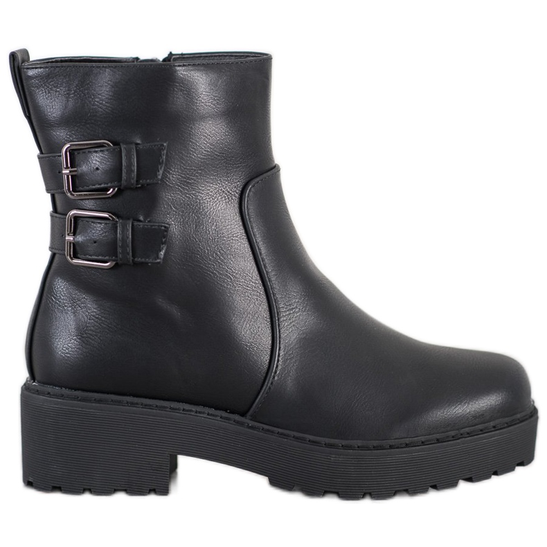 Weide Bottes sur la plate-forme le noir