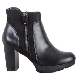 Weide Bottines noires à fermeture éclair