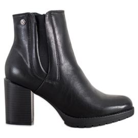Weide Bottes confortables sur un poteau le noir