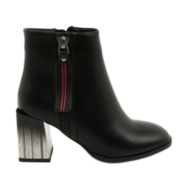 Bottines à talons noires élégantes pour femmes Filippo DBT1548/20 BK