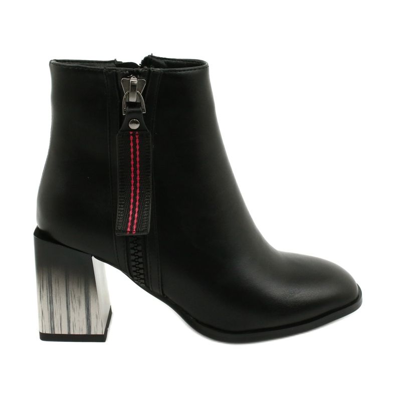 Bottines à talons noires élégantes pour femmes Filippo DBT1548/20 BK le noir
