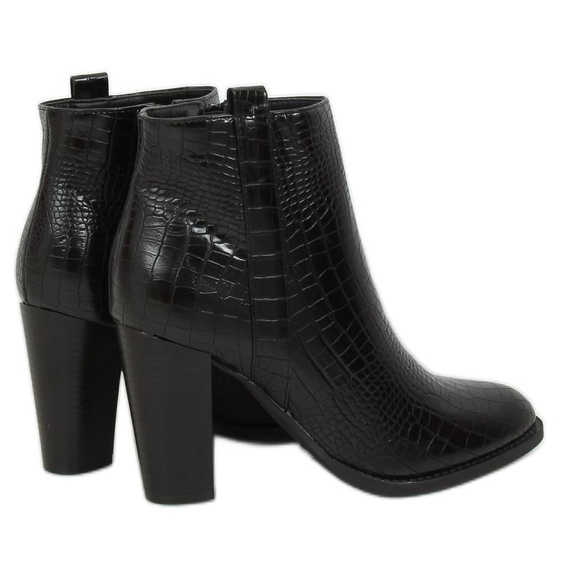 Escarpins noirs en peau de serpent UK10 Noir le noir