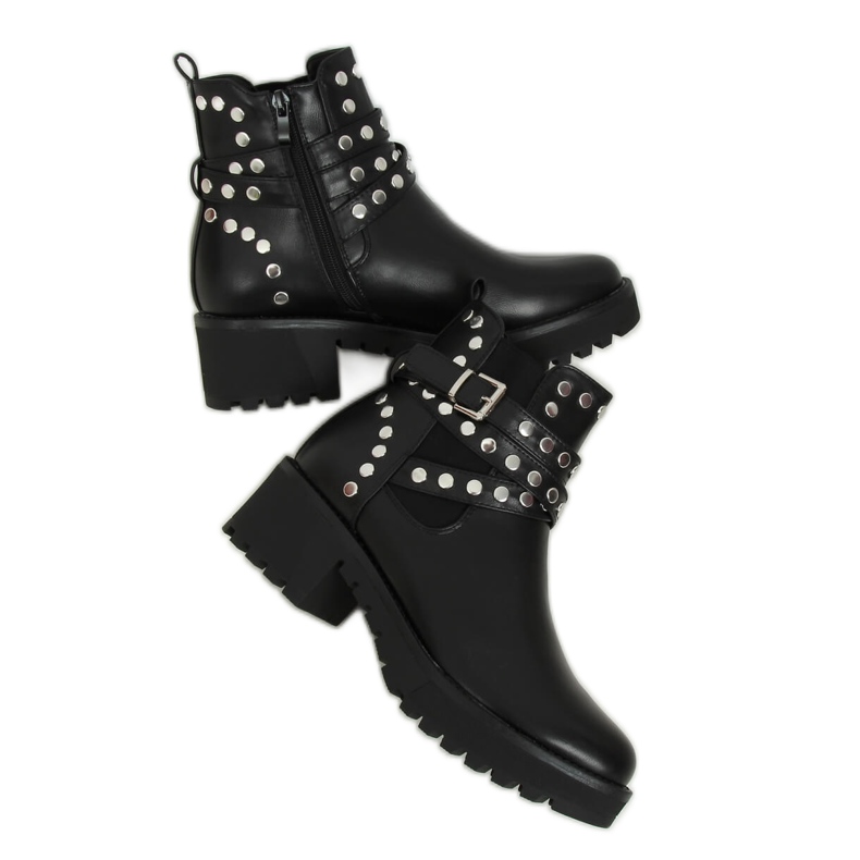 Bottines noires à crampons noir NC1081 Noir le noir