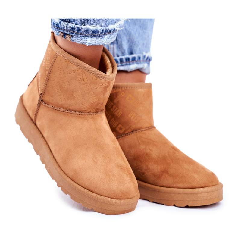 Bottes de neige chaudes marron pour femmes Big Star GG274559 brun