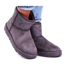 Bottes de neige chaudes grises pour femmes Big Star GG274558 Bottes de neige chaudes grises pour femmes Big Star GG274558