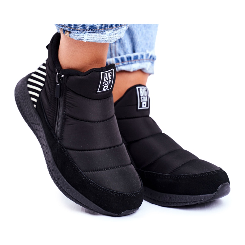 Bottes de neige pour jeunes femmes Big Star Black GG274470 le noir