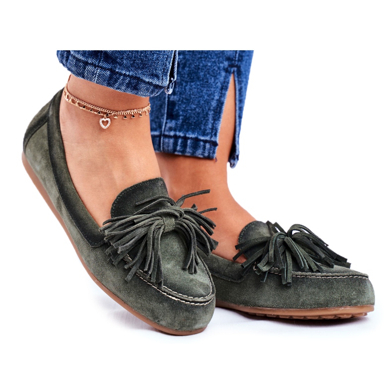 Mocassins Femme Maciejka Cuir Olive 04830-24 vert