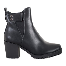 Weide Bottes confortables sur un poteau le noir