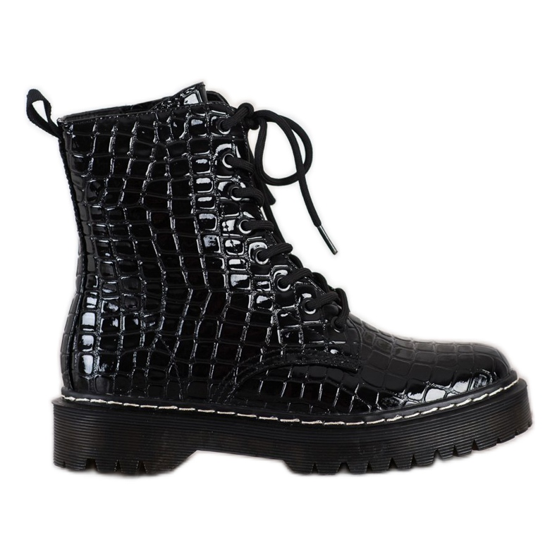 SHELOVET Bottes avec motif le noir